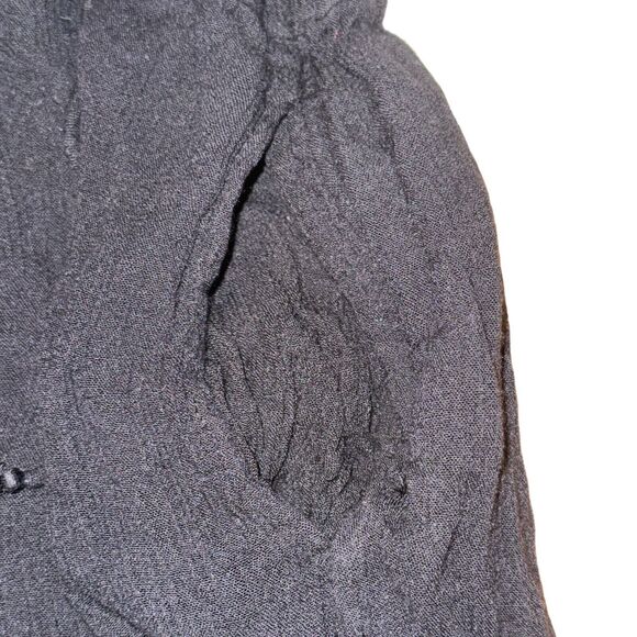 Cleobella Romper Womens Size S Black Sleeveless Ruffle Lace Button Front Pockets - Picture 5 of 9